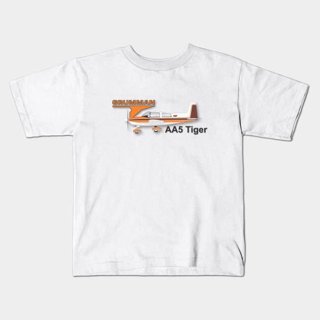 Grumman AA5 Tiger Kids T-Shirt by GregThompson
